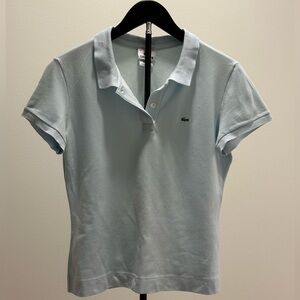 Lacoste Women's Sky Blue Short Sleeve Polo
